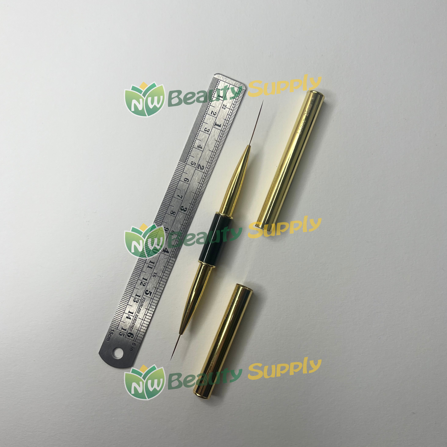 LIA Dual End Gold Handle Liner Art Brush