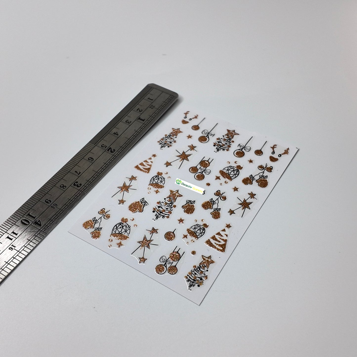 Sparkly Gold Ornament Sticker Decal