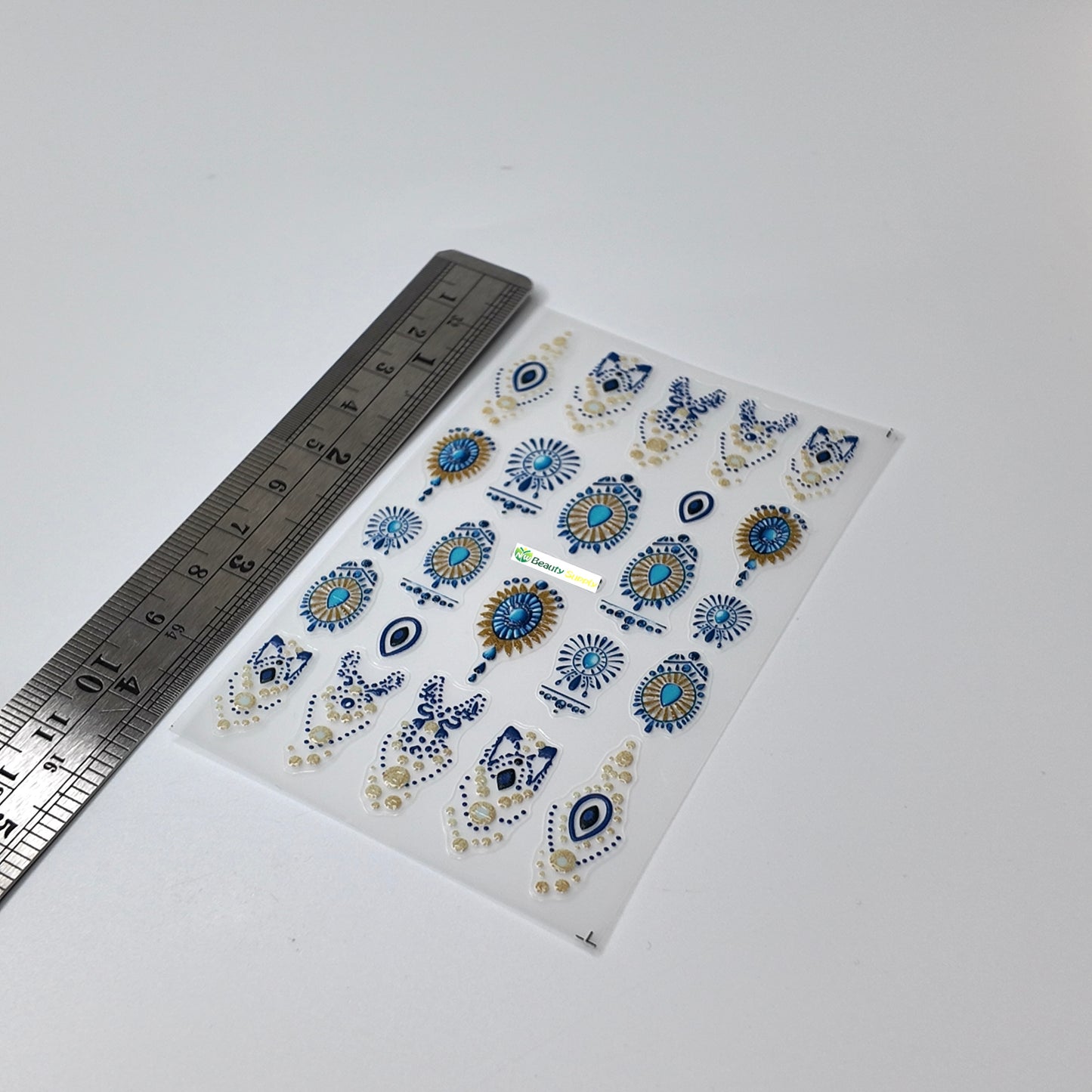 Ornate Blue Sticker Decal