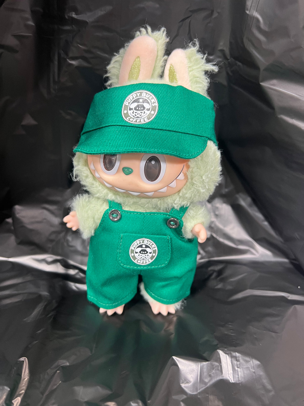 Doll Clothes fits Labu #083 Barista Overalls and Visor