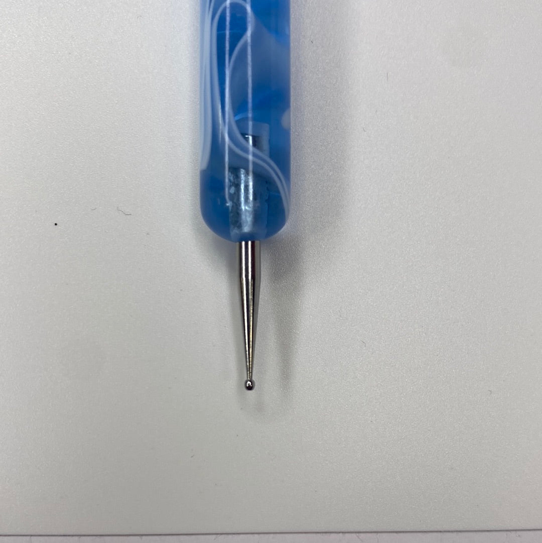 #14 666 Marble Handle French Brush w Dotting Tool