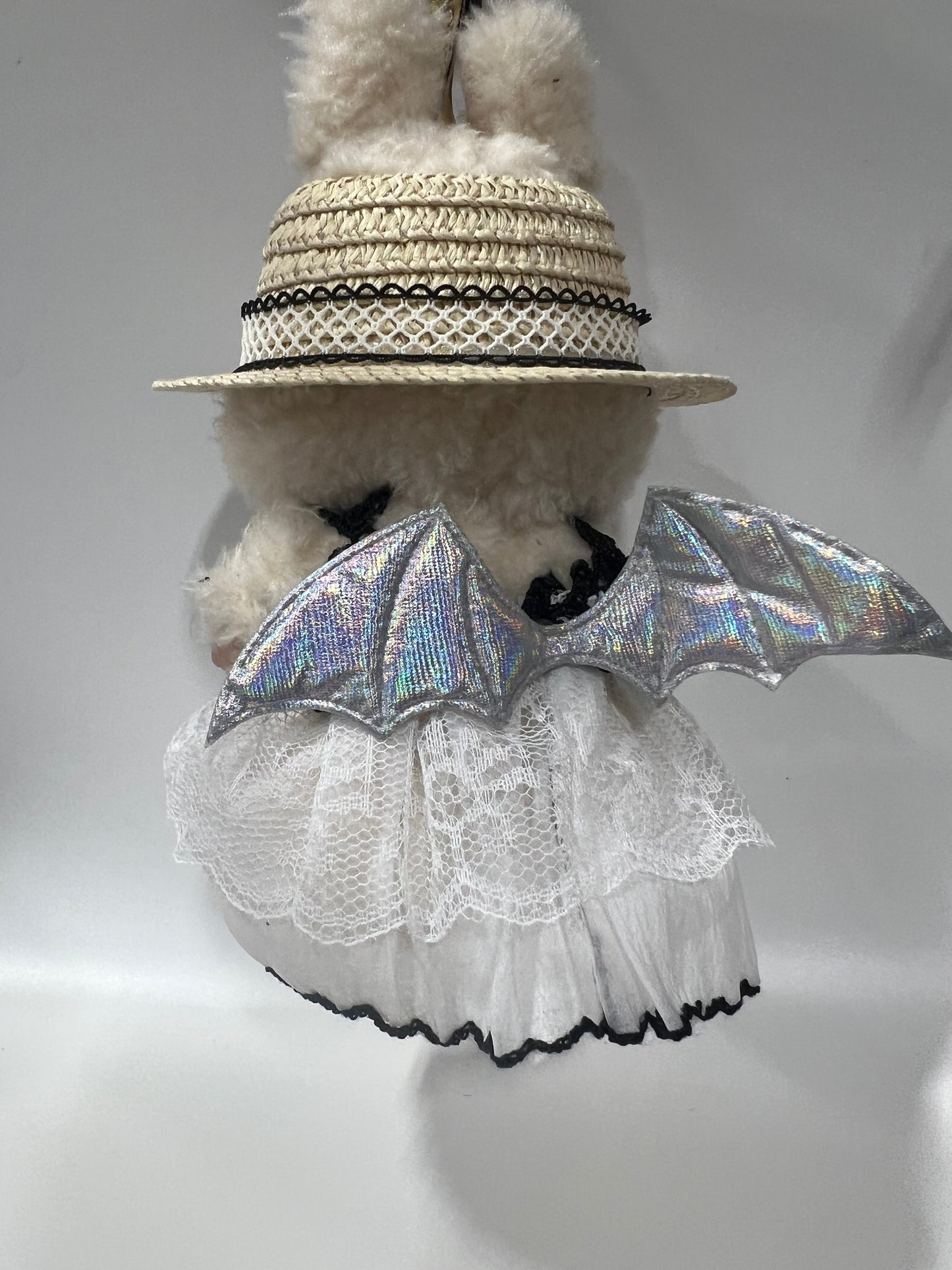 Doll Clothes fits Labu #092 White Dress w Dragon Wings and Hat