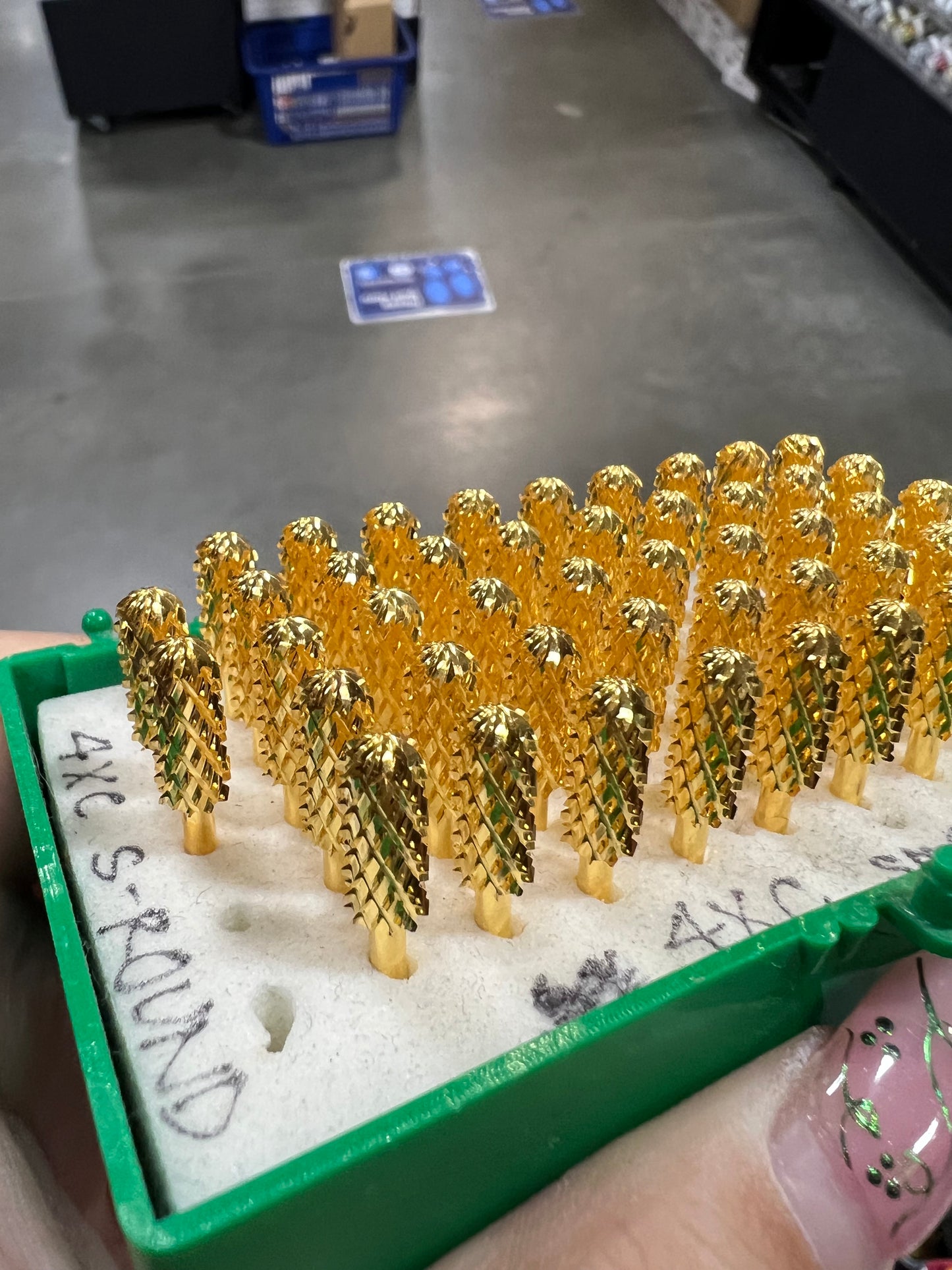 Small Round Top Gold Carbide Bit