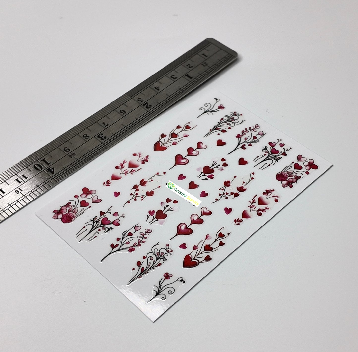 Pink Heart Vines Sticker Decal