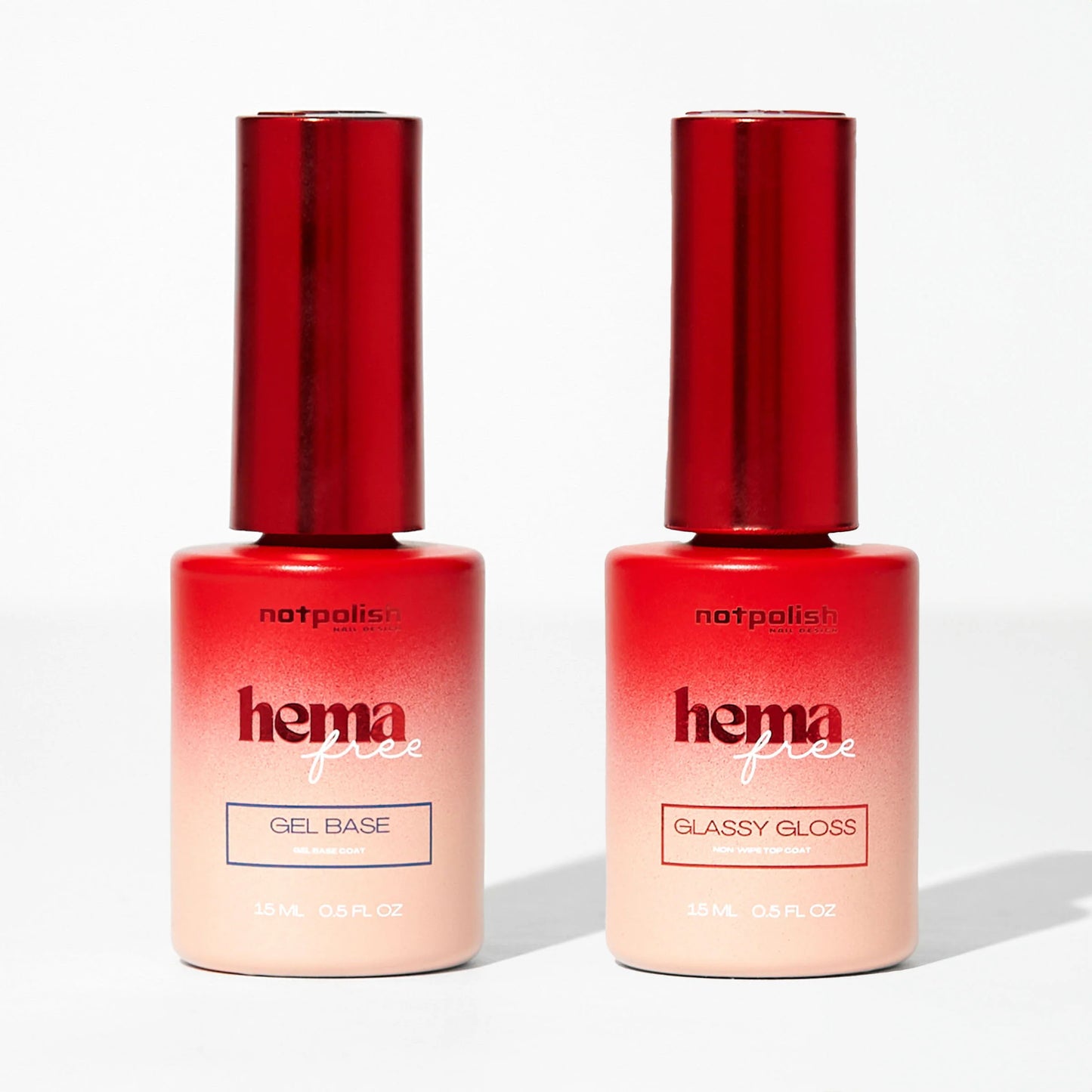 NP Hema Free Gel Base + Glassy Gloss Top Coat Duo