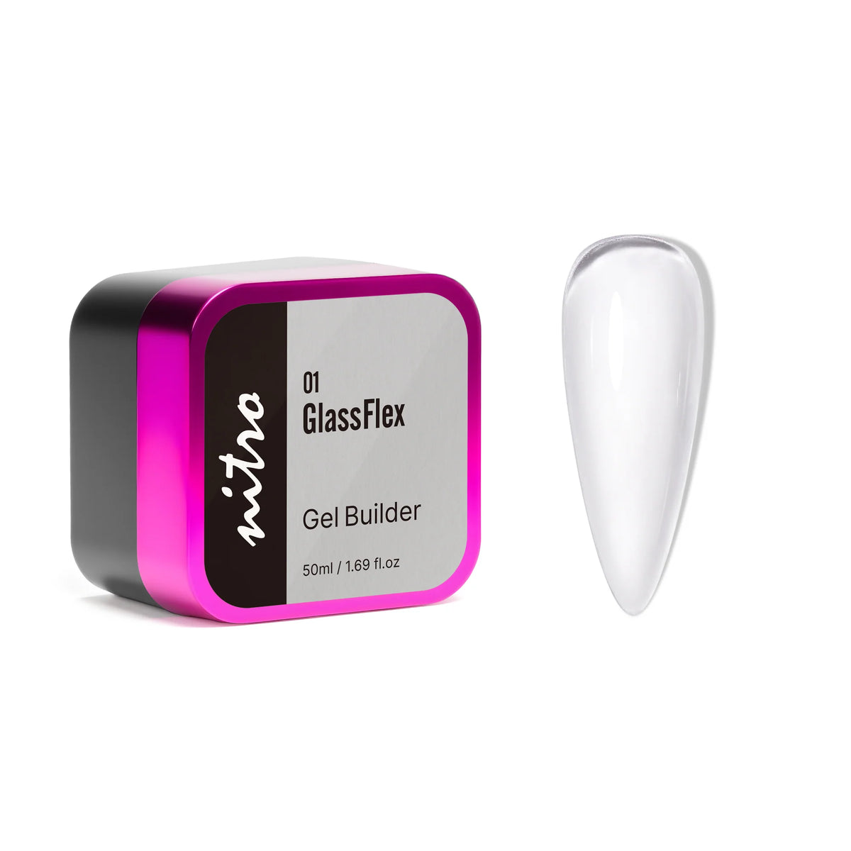 Nitro Builder Gel in Jar - 01 GlassFlex