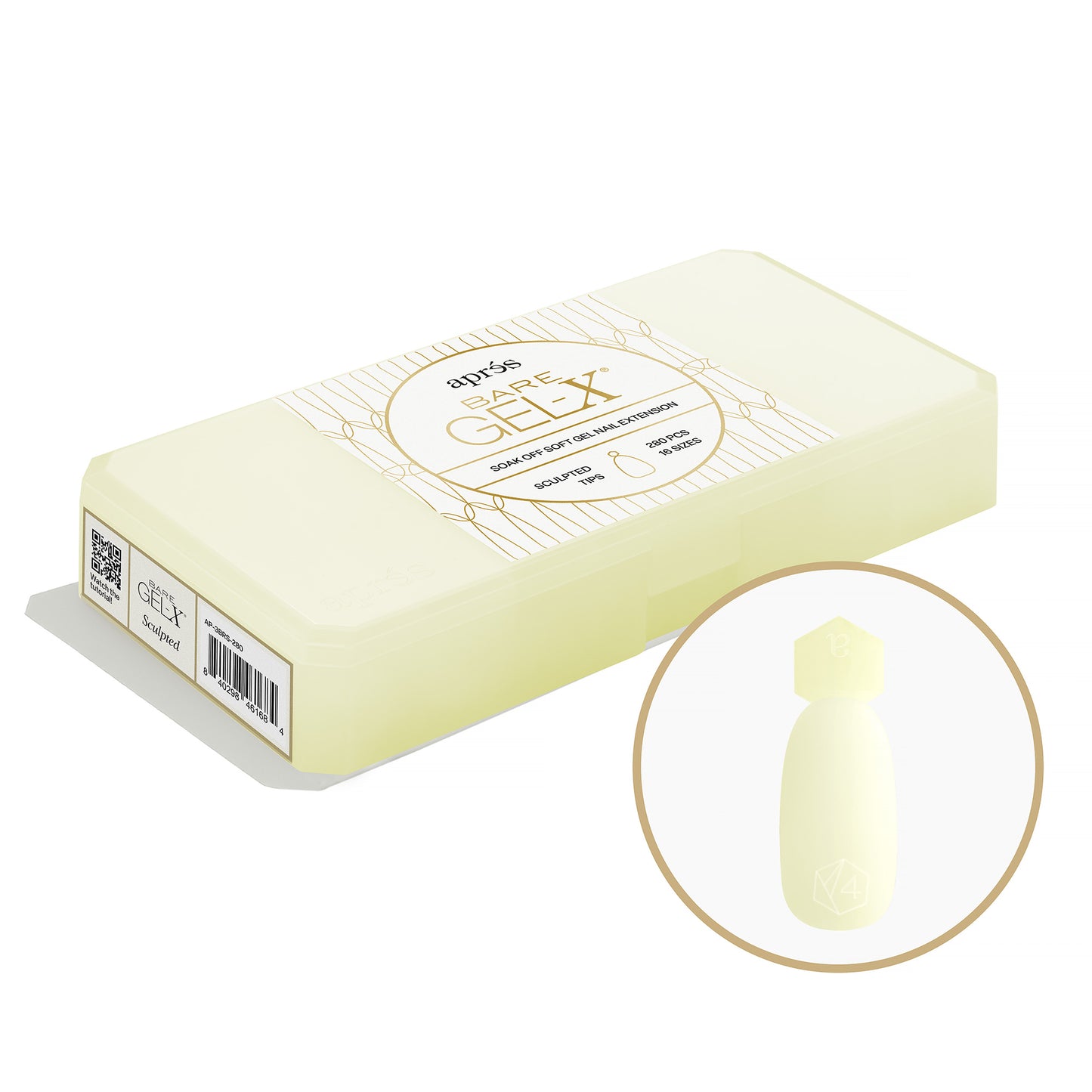 APRES BARE GEL-X® BOX OF TIPS (16 SIZES, 280PCS)