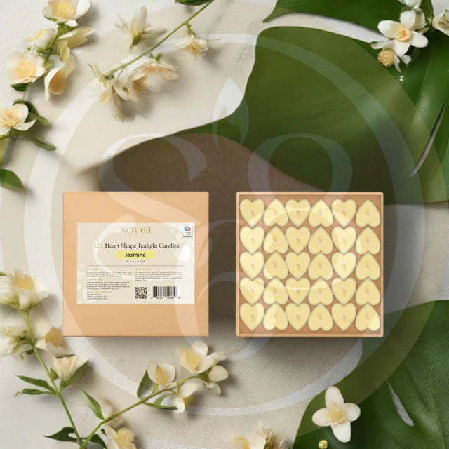 Soy 68 Heart Shaped Tealight Moisturizer Candle (120/box)