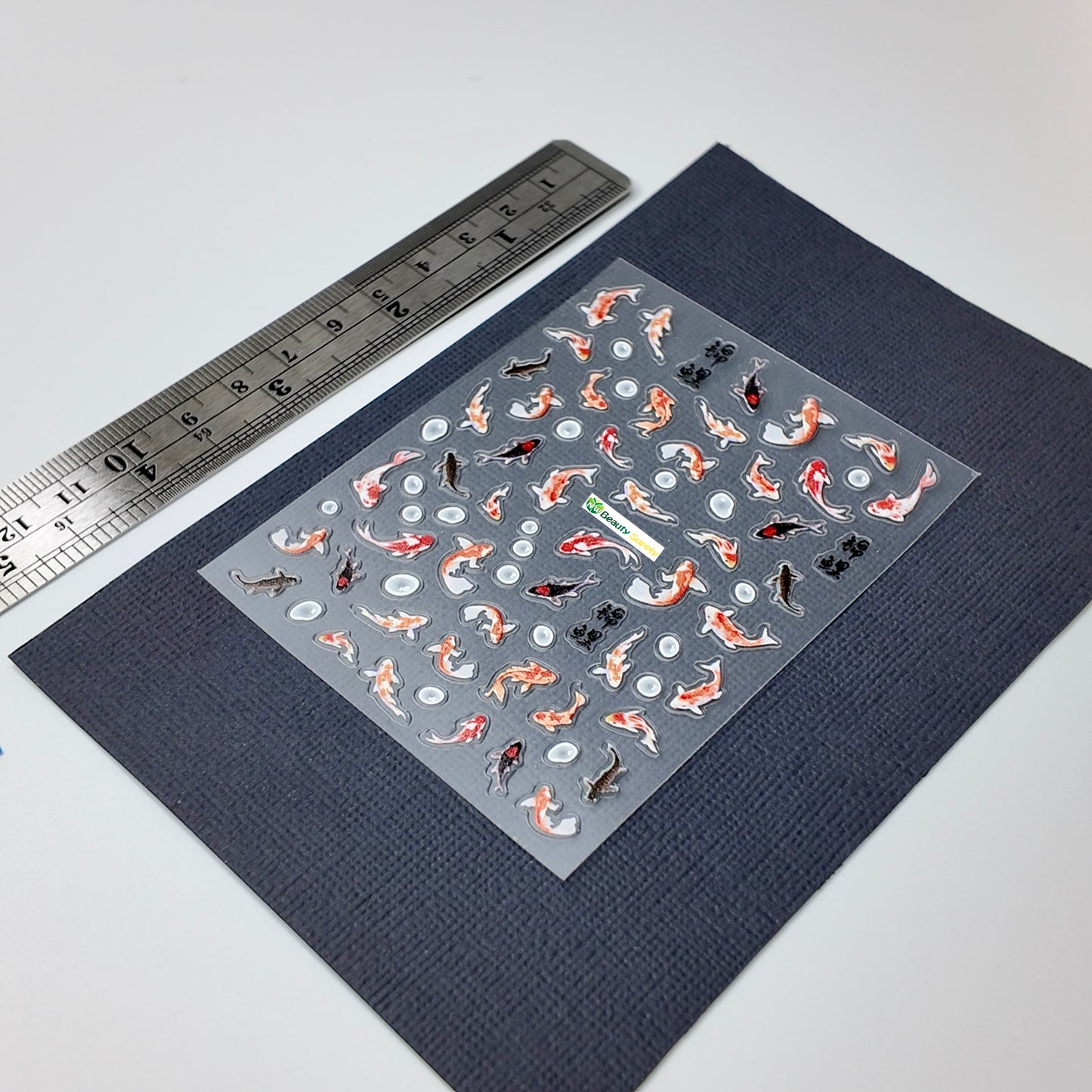 Orange and Black Koi Fish Sticker Decal