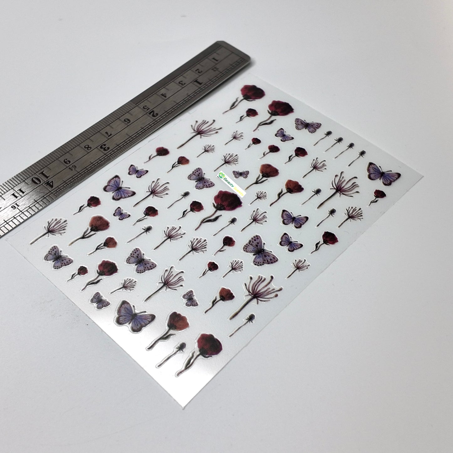 Dark Flower and Butterfly Sticker Decal