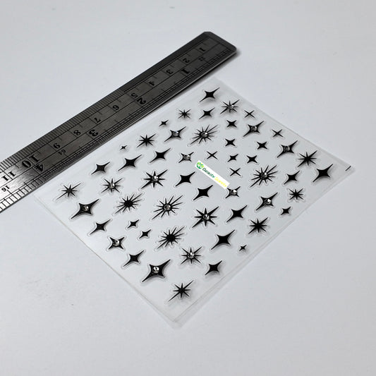 Black Pointy Star Sticker Decal