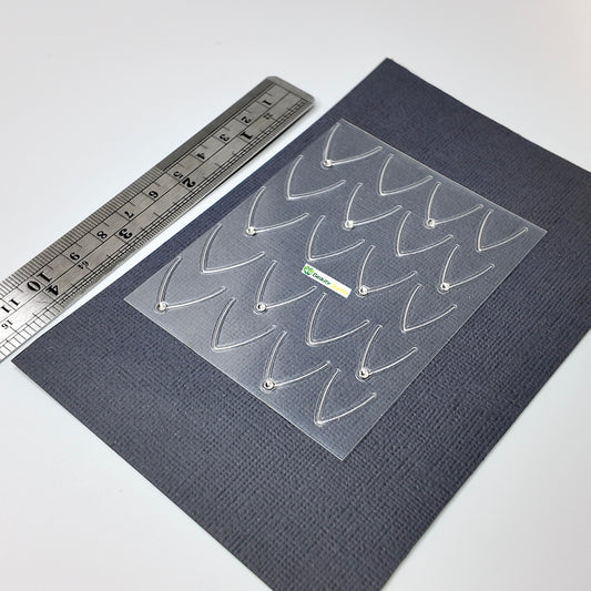 Silver French Line with Rhinestone Sticker Decal