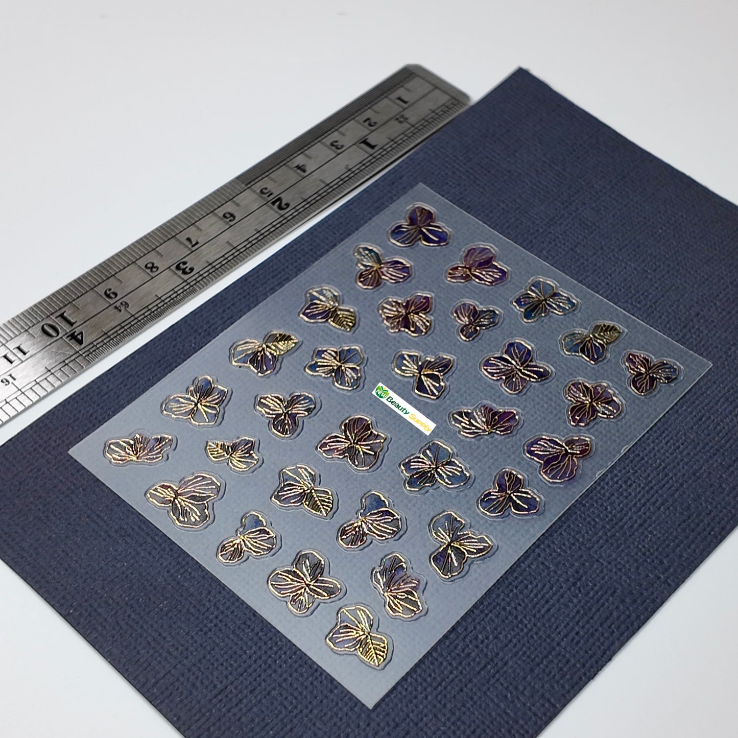 Water Color Flower with Gold Accents Sticker Decal