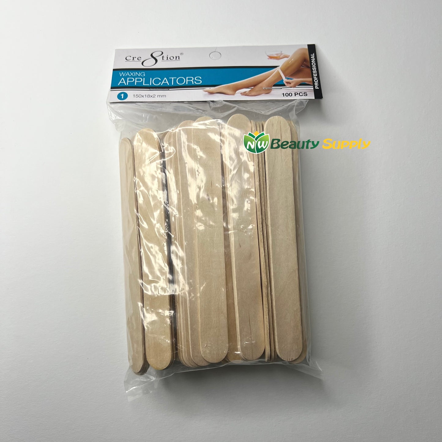 Wide Double Rounded End Orange Wood Stick