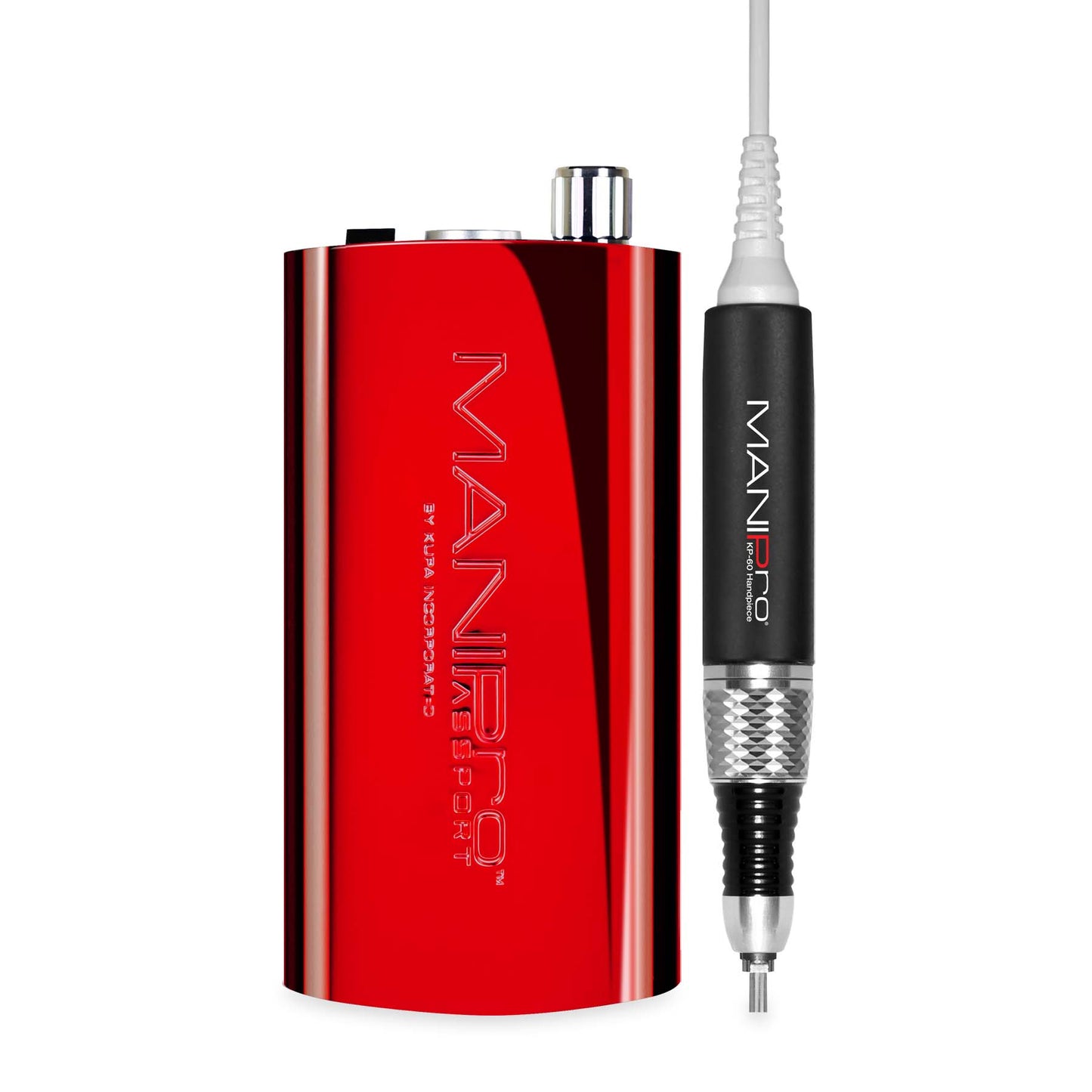SHINY RED ELECTRONIC NAIL DRILL WITH KP 60 HANDPIECE KUPA
