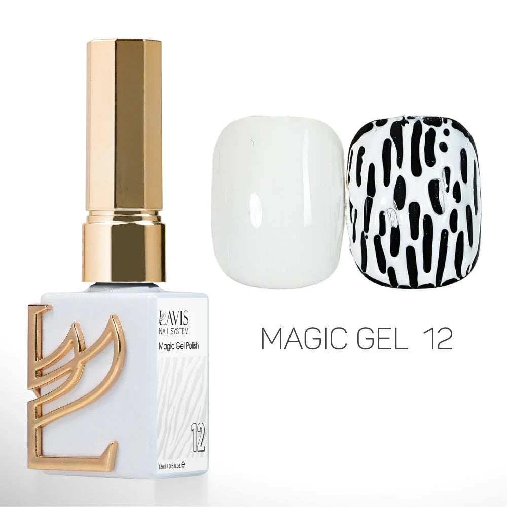 Lavis Magic Gel 12 Color Set + Free Base Gel