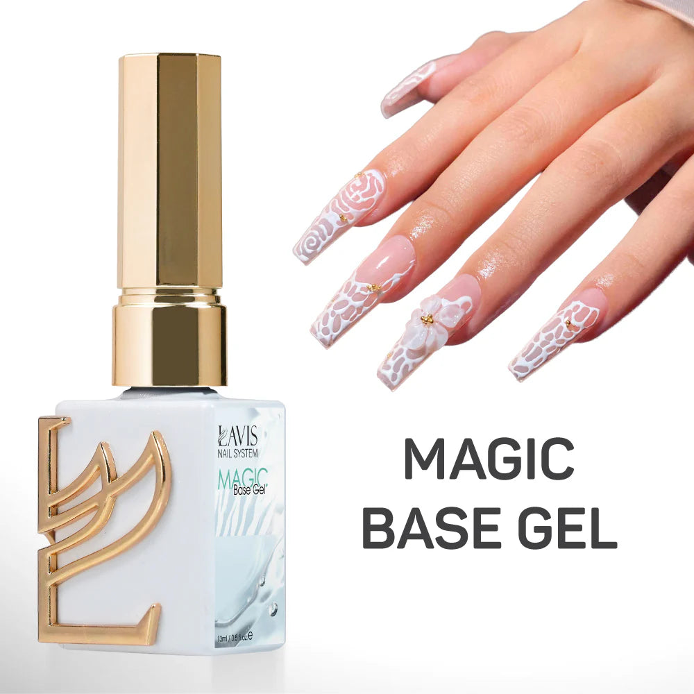 LAVIS Magic Gel 12 Color Set + Free Base Gel