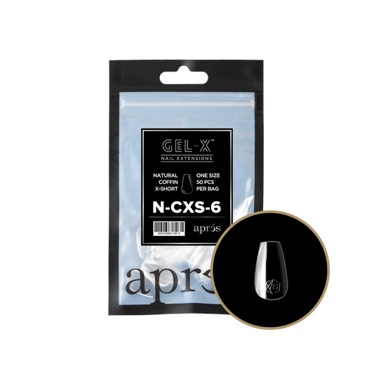 APRES Gel-X Natural Coffin Extra Short Refill