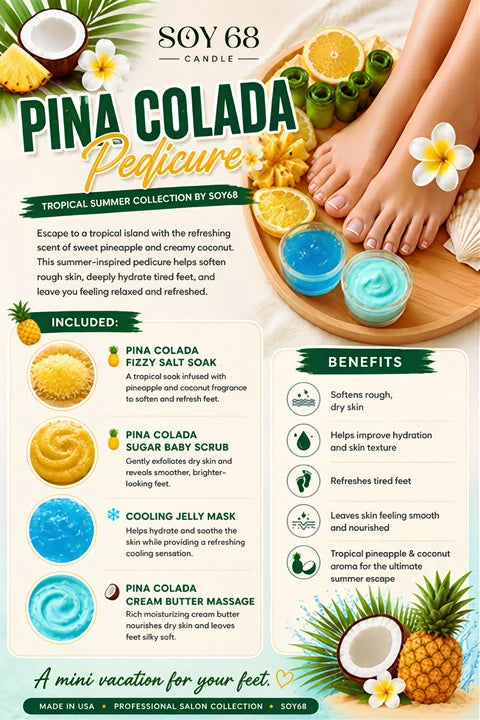 SOY68 4-step Pedicure Combo with Fizzy Salt