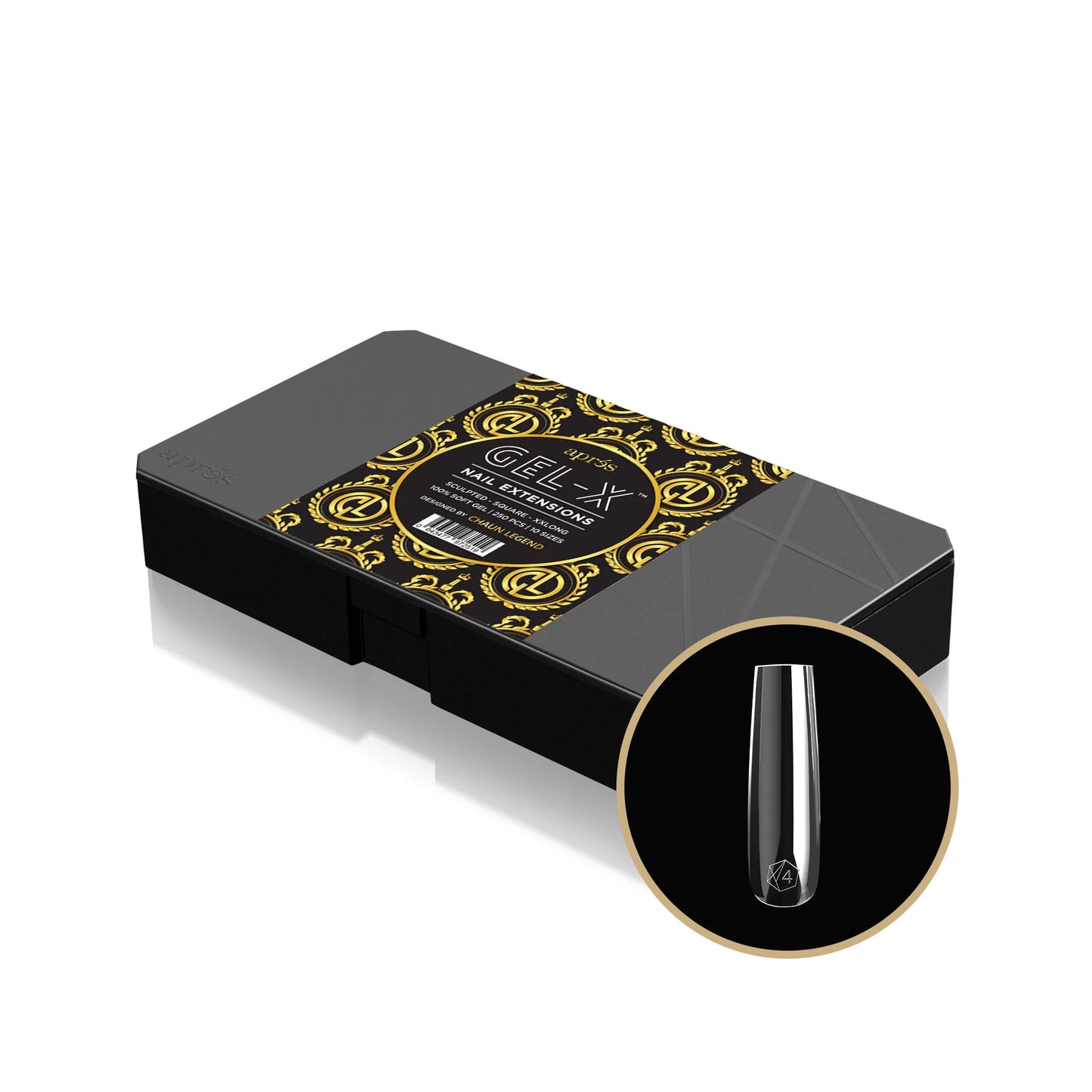 Apres Chaun Legend x Aprés Gel-X Tips - Sculpted Square XXLong