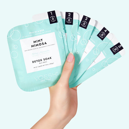 Voesh Pedi in a Box O2 Fizz 5 Step - Mint Mimosa 50/case