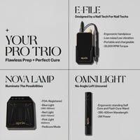 Aprés Ultimate E-file + LED Lamp + Omni Bundle - Black