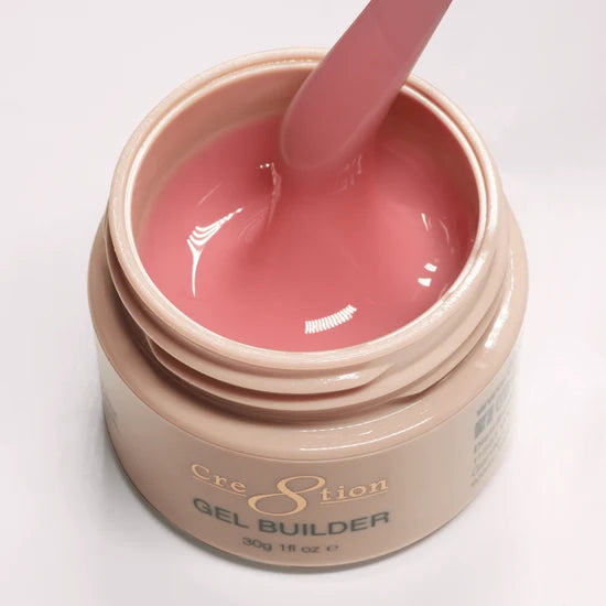 Cre8tion Overlay/Builder Gel in Jar 1oz - #17 Rose Chiffon Heart
