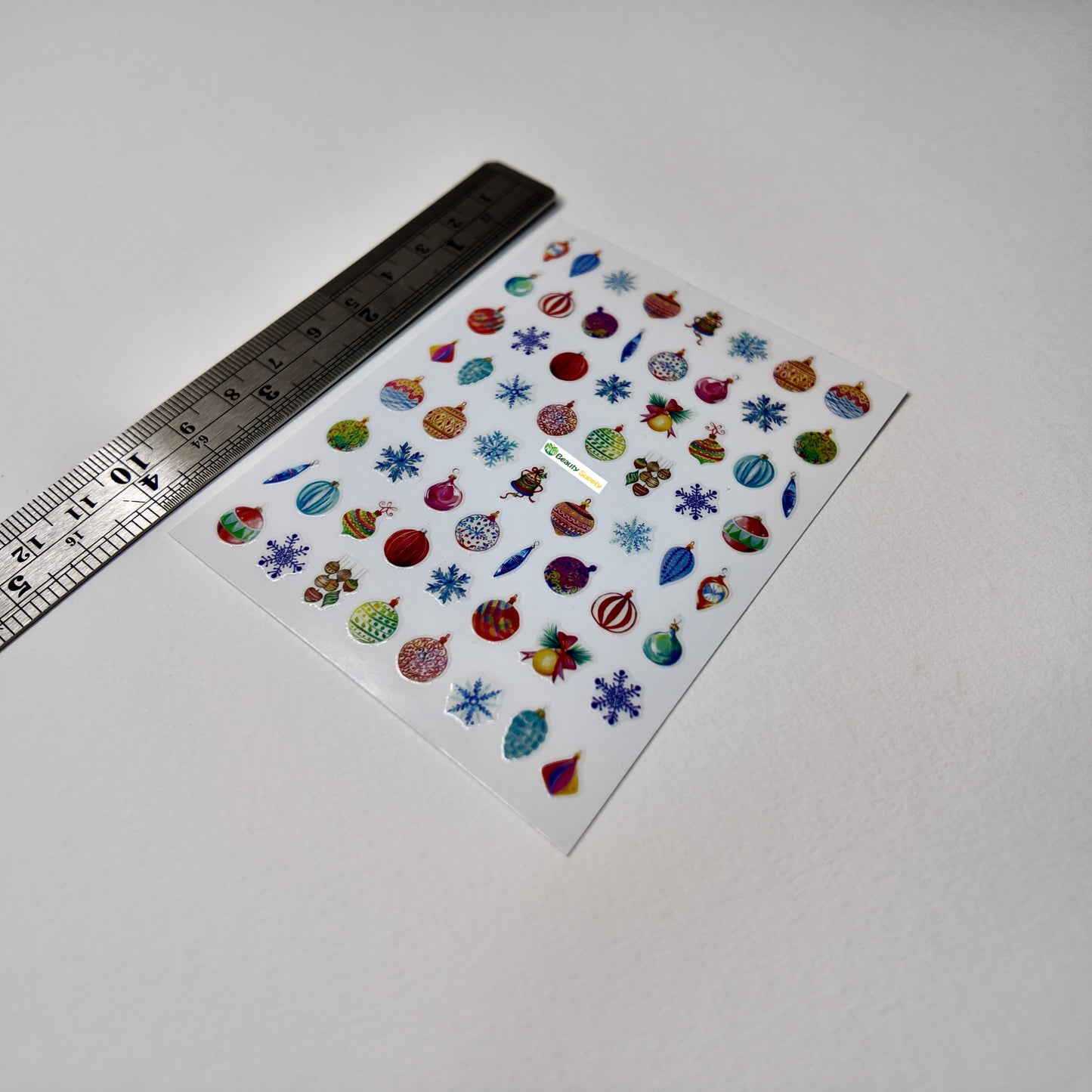 Christmas Ornament and Snowflakes Sticker Decal