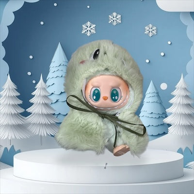 Doll Clothes fits Labu #034 Green Animal Shawl / Cape