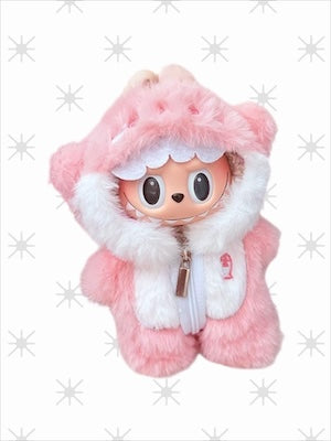 Doll Clothes fits Labu #067 Pink Fluffy Monster Costume