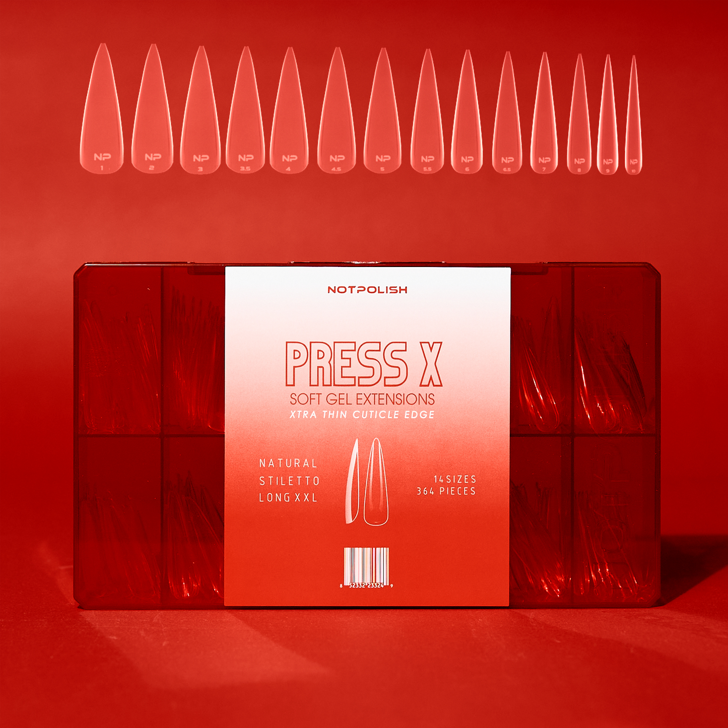 NotPolish Press X Natural Stiletto XXLong Tip Box