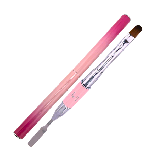 Z Pink Handle PolyGel Brush & Spatula Tool