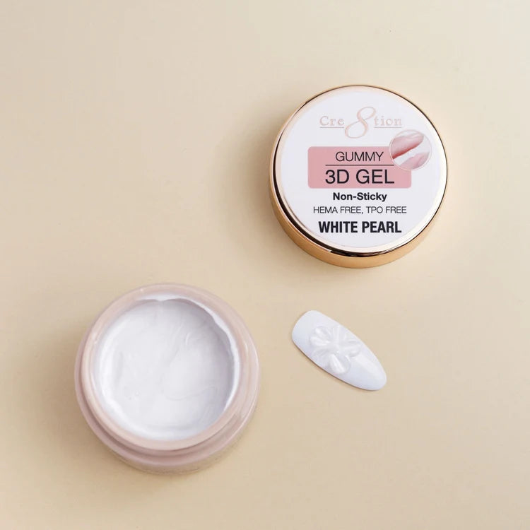 Cre8tion Gummy Gel in Jar 1oz - White Pearl