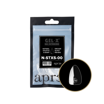 APRES Gel-X Natural Stiletto Extra Short Refill