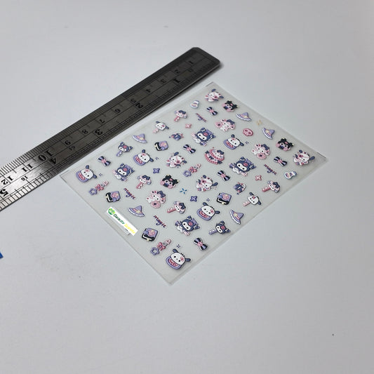 Pink and Purple Sanrio Sticker Decal