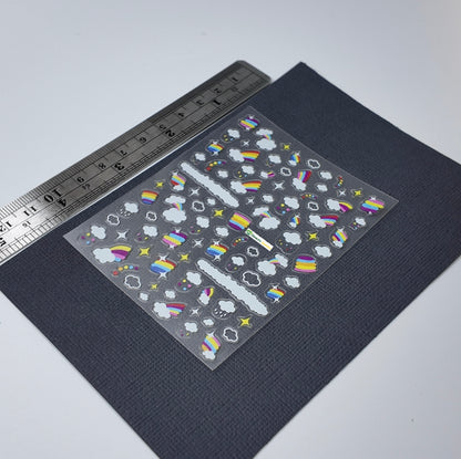 Colorful Rainbows and Clouds Sticker Decal