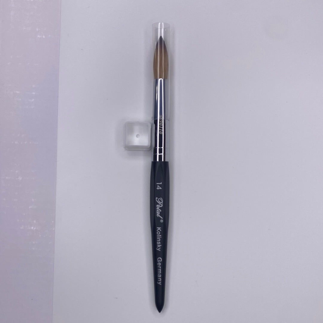 KL #14 Petal 6 Angle Black Handle Nail Brush