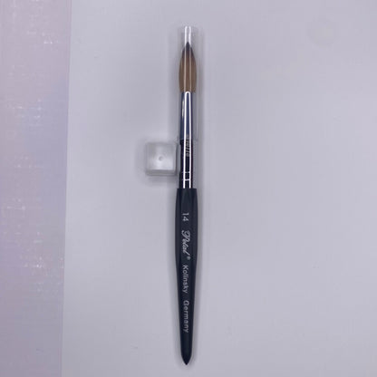 KL #14 Petal 6 Angle Black Handle Nail Brush