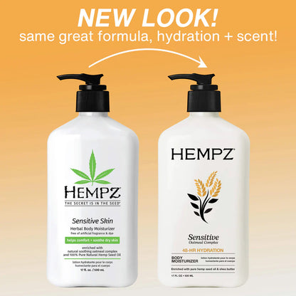 HEMPZ Sensitive Skin Herbal Body Moisturizer 17 oz