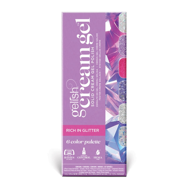 GELISH CREAM GEL 6PC PALETTE - RICH IN GLITTER