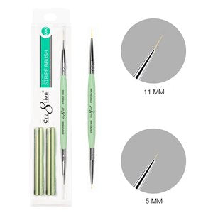 CRE8TION Nail Art Painting Brush Gel Brush Mini Striper Duo