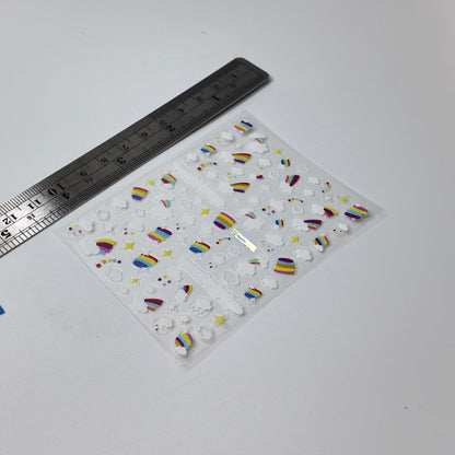 Colorful Rainbows and Clouds Sticker Decal