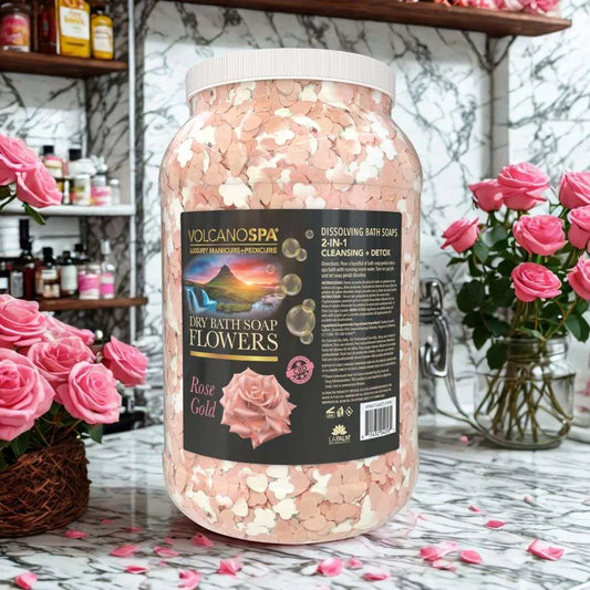 VolcanoSpa Dry Bath Flowers Rose Gold Gallon