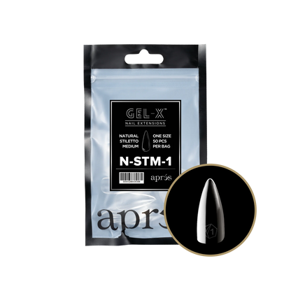 APRES Gel-X Natural Stiletto Medium Refill