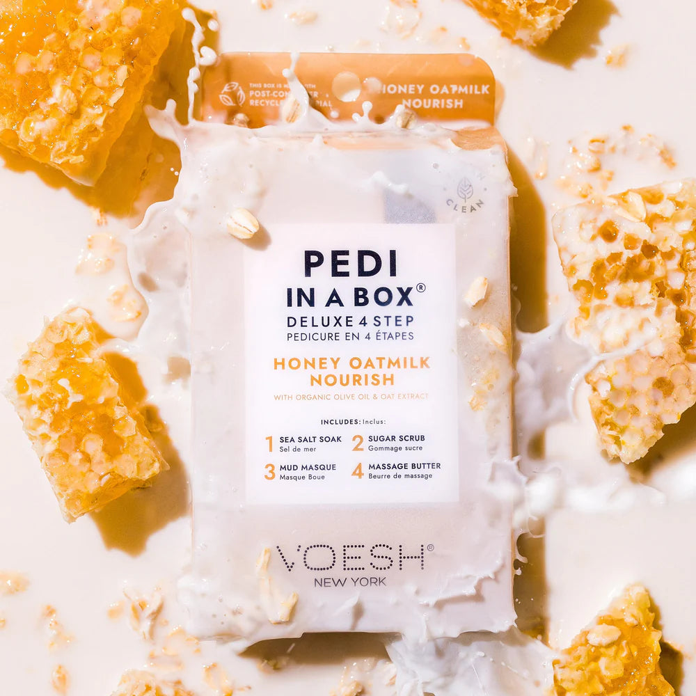Voesh Pedi in a Box Deluxe 4 Step - Honey Oatmilk Nourish 50/case