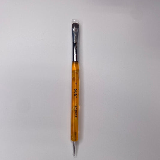 #12 666 Marble Handle French Brush w Dotting Tool