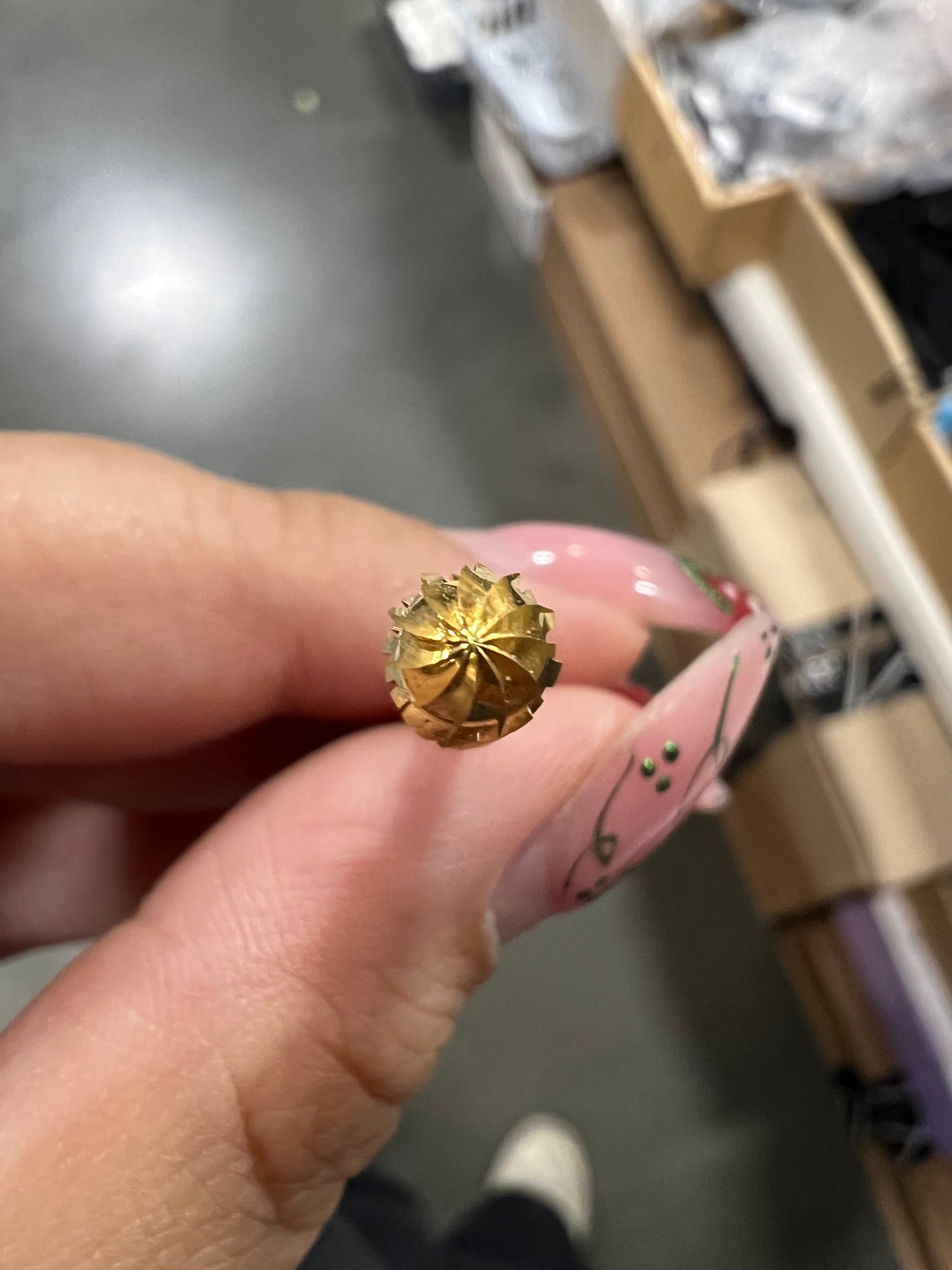 Small Round Top Gold Carbide Bit