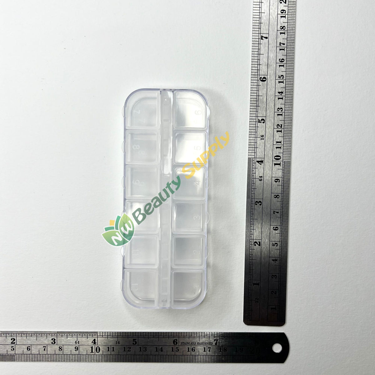 LIA Empty 12 Slot Rectangular Plastic Charm Tray
