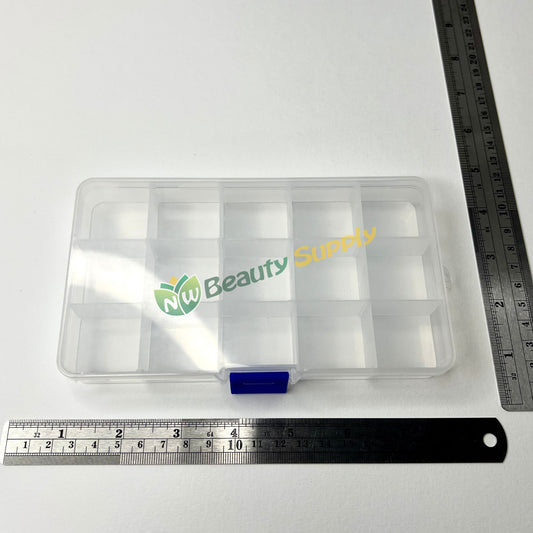 KL Empty 15 Slot Rectangular Plastic Charm Tray