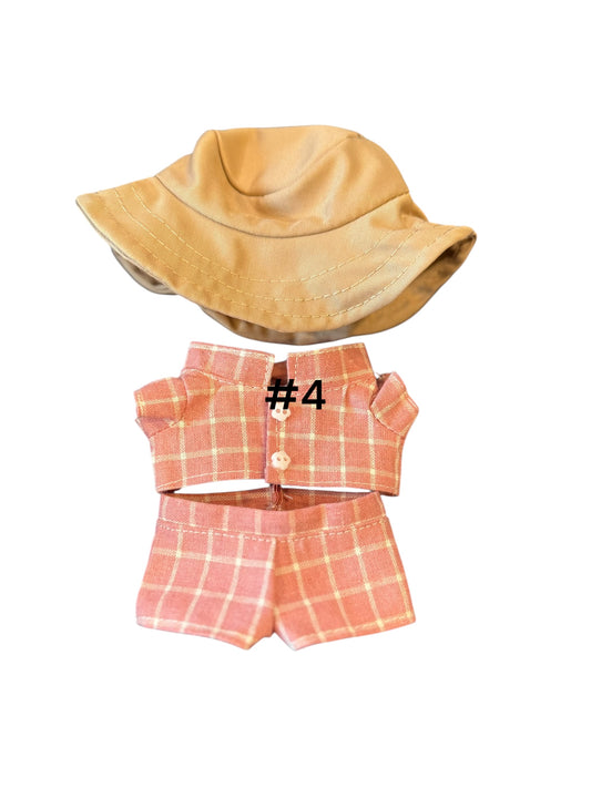 Doll Clothes fits Labu  # 004 Pink Shirt and Pants with Hat